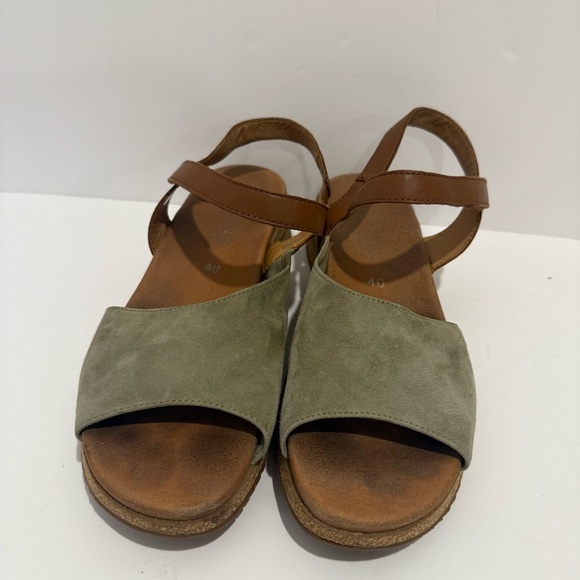 🔥 Mephisto Women’s Slingback Sandals Sage Nubuck Size 10 EU 40 Comfort Cork Sole - Picture 2 of 7